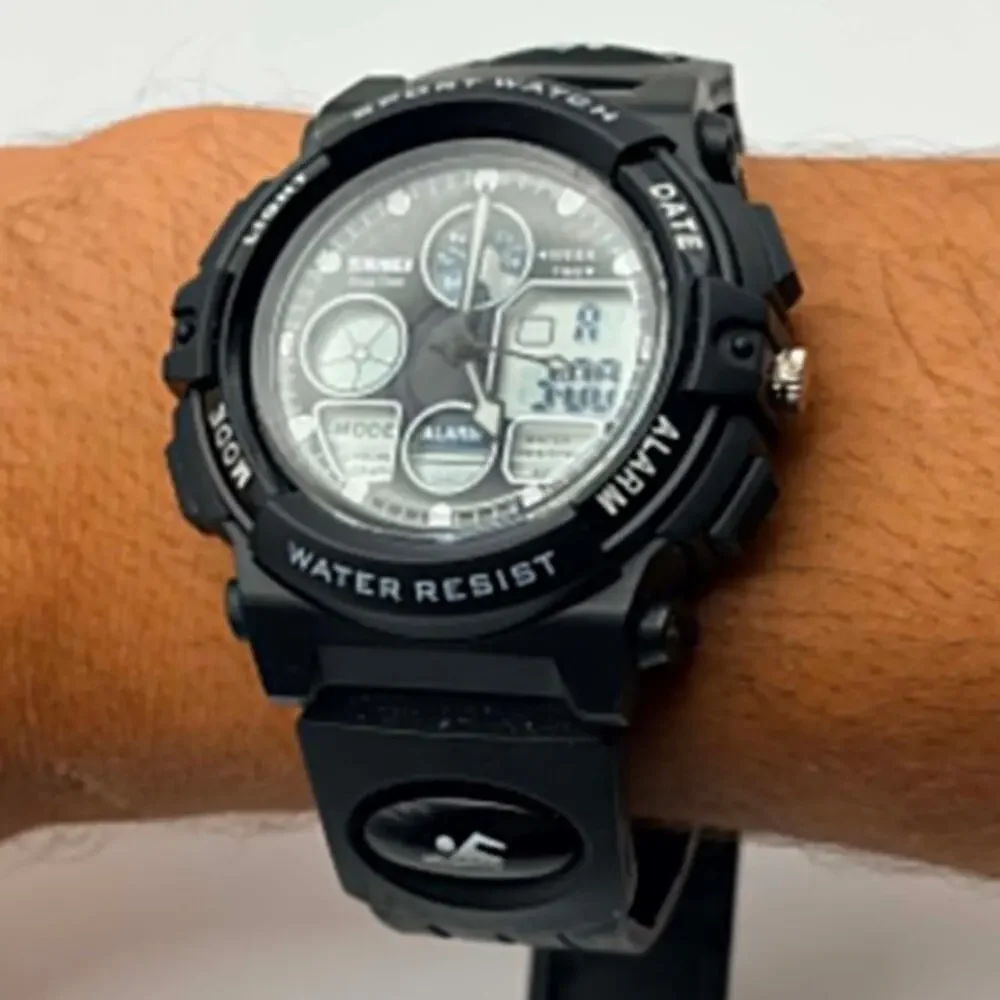 Black Skemi Digital Men's Watch